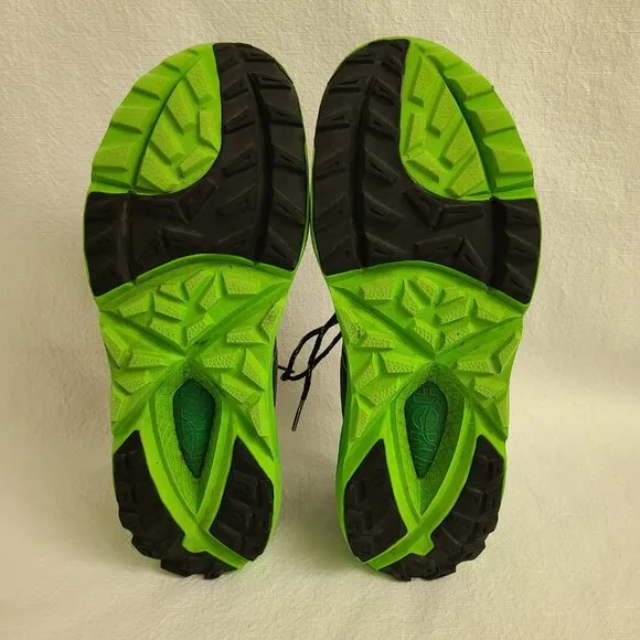 Mens Hoka ONE ONE Mafate 4 Trail Running Shoes Size: 12.5 Color: Green Black
