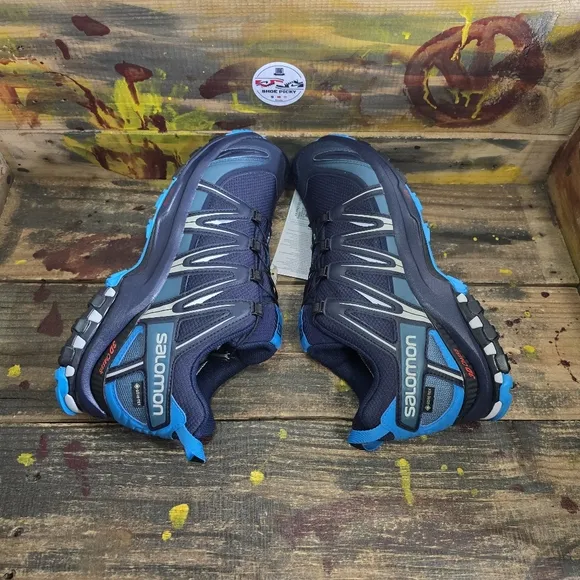 Mens New Salomon XA Pro 3D GTX Navy Blue Trail Running Shoes Sz 11.5 (393320)