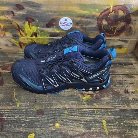 Mens New Salomon XA Pro 3D GTX Navy Blue Trail Running Shoes Sz 11.5 (393320)
