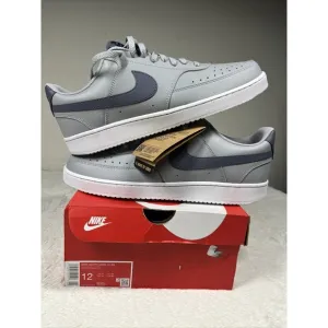 Men's NIKE COURT VISION LOW NEXT NATURE Wolf Grey/Light Carbon FQ7669-001 Shoes