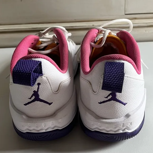 MEN’s NIKE JORDAN ONE TAKE 4 WHITE-COURT PURPLE-CANYON GOLD-LIKE NEW 9.5 SHOES