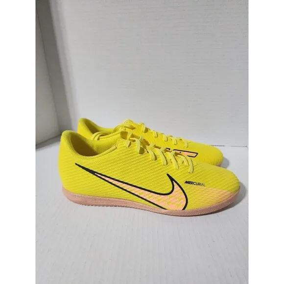 Men's Nike Mercurial Vapor 15 turf Soccer Shoes Size 7 Yellow indoor DJ5969-780