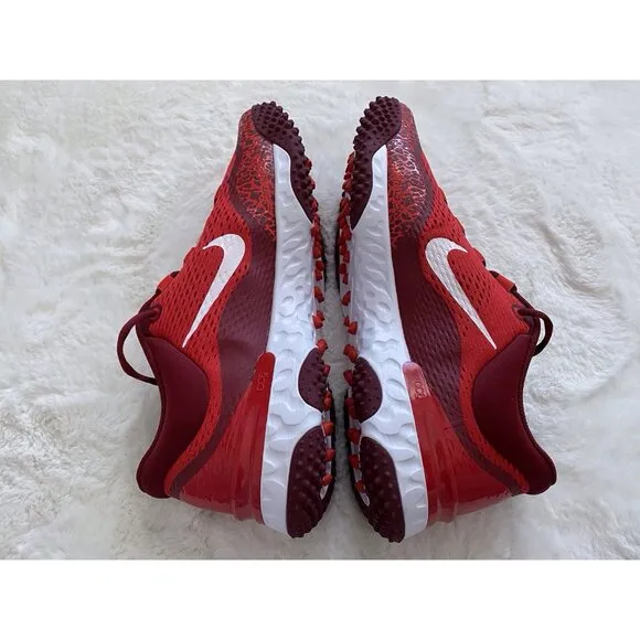 Men’s Sz 14 Nike Alpha Huarache Elite 4 Turf Baseball Shoes Red White DJ6523-616