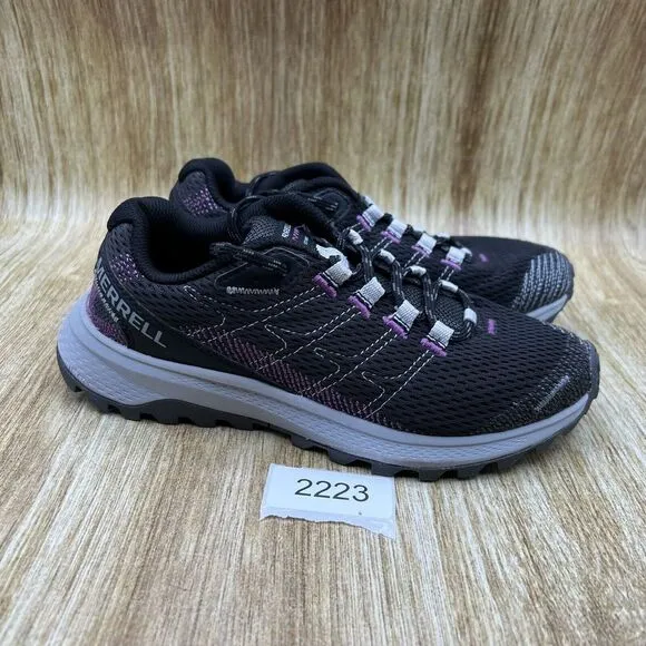 Merrell‎ Fly Strike Women's Size 6 Trail Running Shoes Sneakers Black Purple