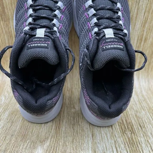 Merrell‎ Fly Strike Women's Size 6 Trail Running Shoes Sneakers Black Purple
