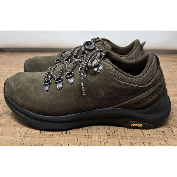Merrell Ontario Suede Shoes‎ Mens 8.5 Brown Vibram MegaGrip Soles Trail Outdoors