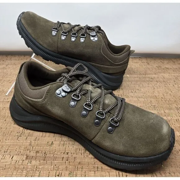 Merrell Ontario Suede Shoes‎ Mens 8.5 Brown Vibram MegaGrip Soles Trail Outdoors