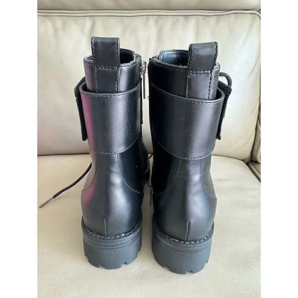 MICHAEL KORS NWOB Tatum Leather Combat Ankle Boots