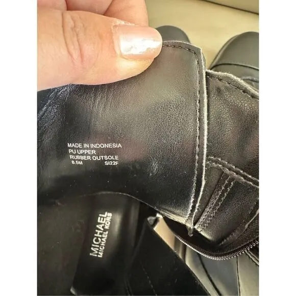 MICHAEL KORS NWOB Tatum Leather Combat Ankle Boots