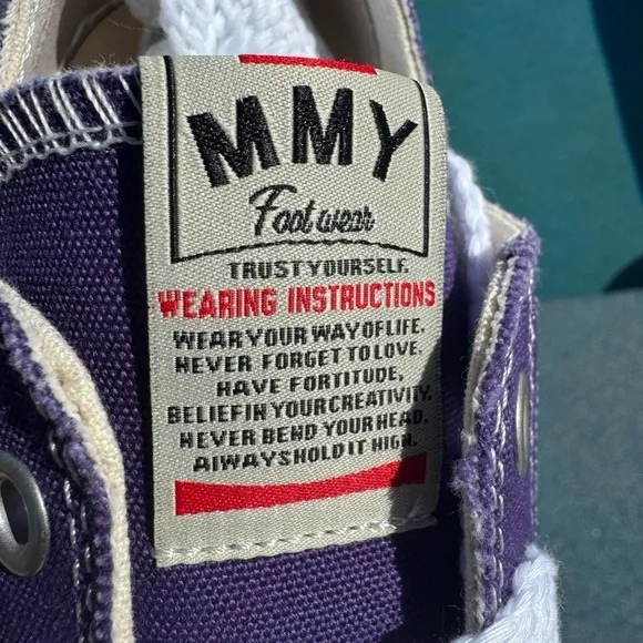 MIHARA YASUHIRO Peterson MMY Shoes Og Sole Canvas Low Violet Size 40