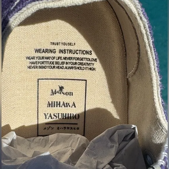 MIHARA YASUHIRO Peterson MMY Shoes Og Sole Canvas Low Violet Size 40