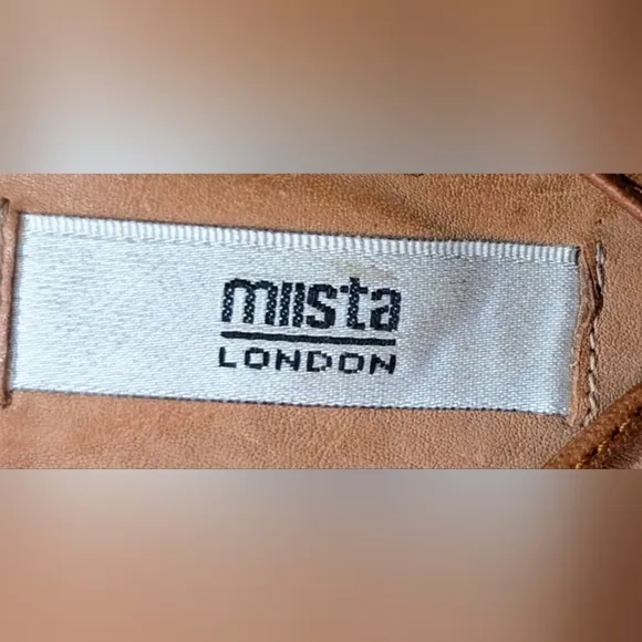Miista • Cimarron Clay Croc Brown Leather Thong Sandals Split Toe Shoes
