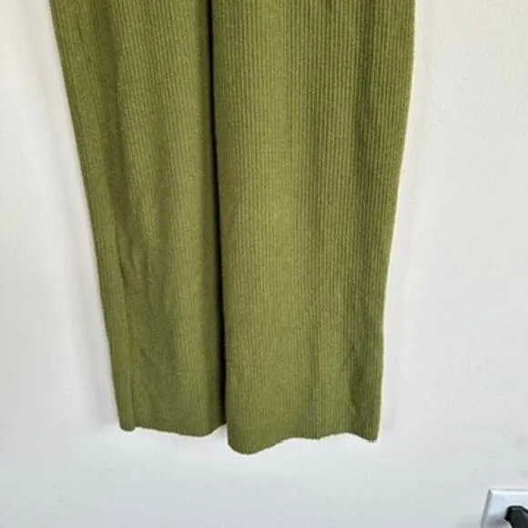 Nation LTD Los Angeles Phedra Dress Twisted Front V-Neck Long Sleeves Green XS