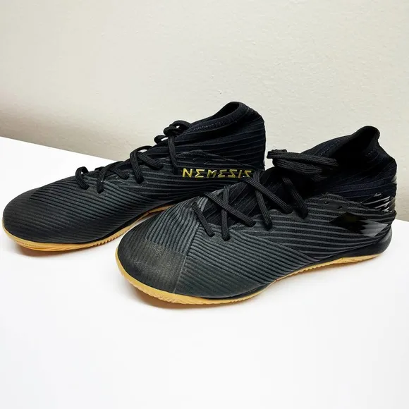 NEW Adidas Nemeziz 19.3 Core Black Gum Indoor Soccer Shoes Size 7