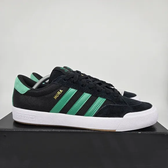 New adidas Nora 'Black Court Green' Men's Suede Shoes Size 10