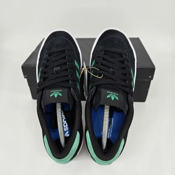 New adidas Nora 'Black Court Green' Men's Suede Shoes Size 10