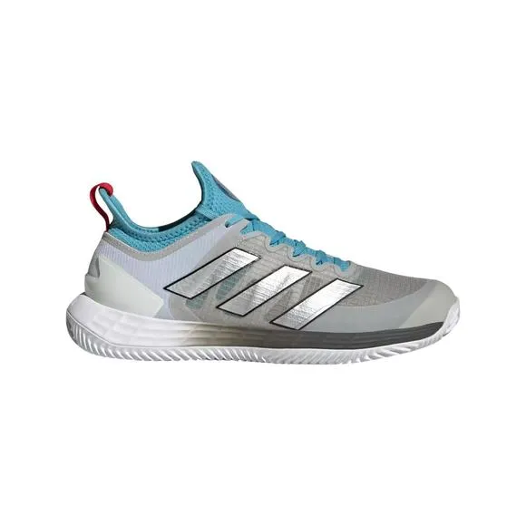 NEW ADIDAS women's adizero ubersonic 4 tennis shoes in metallic grey/ silver met