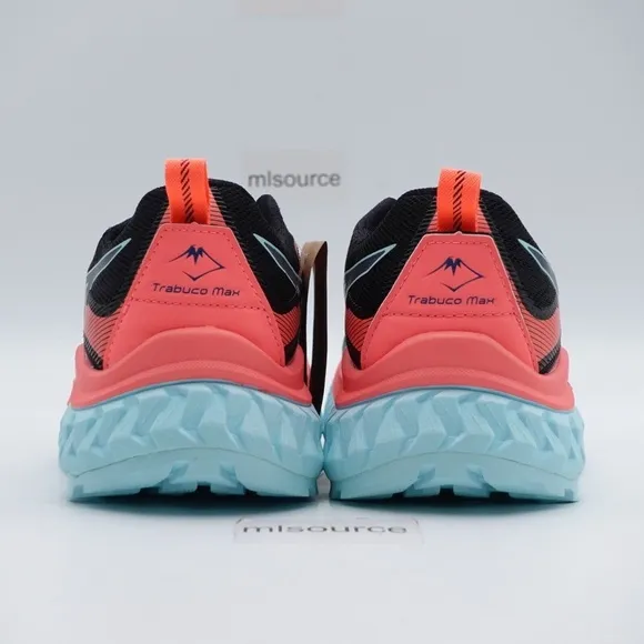 NEW ASICS Trabuco Max Trail Running Shoes 1012A901-003 Black/Coral