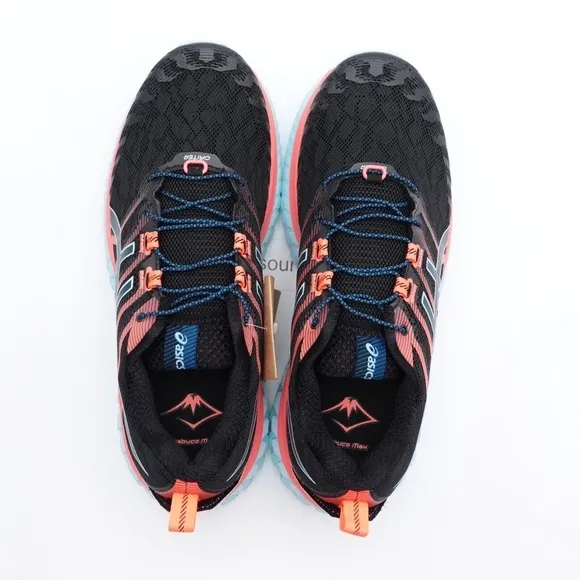 NEW ASICS Trabuco Max Trail Running Shoes 1012A901-003 Black/Coral