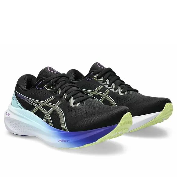 NEW ASICS women's gel-kayano 30 running shoes in black/glow