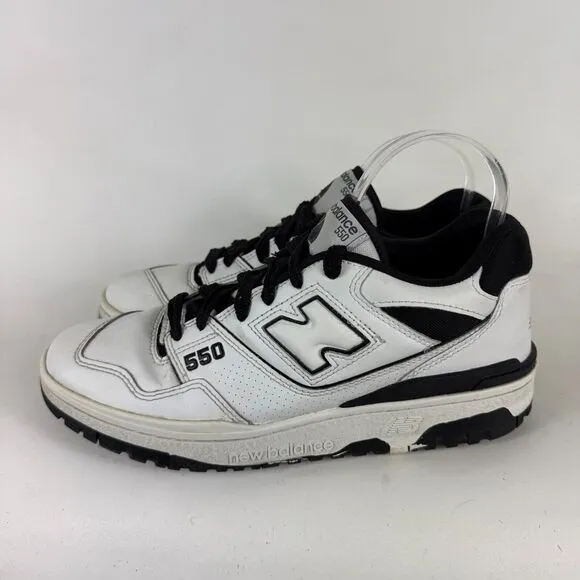 New Balance 550 Athletic Shoes Men's 10 White Lace Up Low Top Sneakers BB550HA1