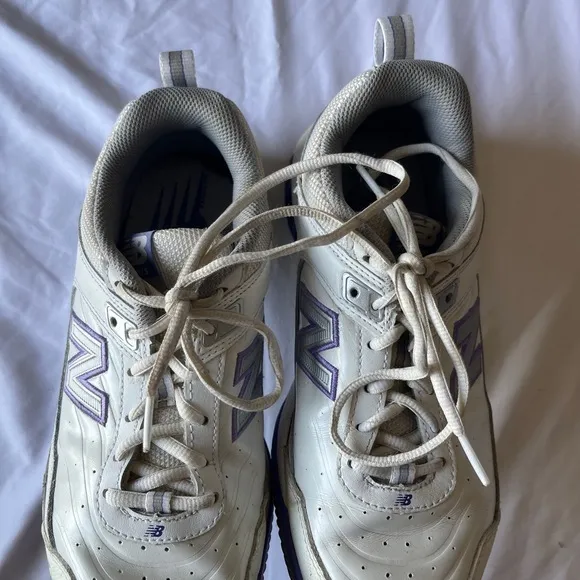 New Balance 806 White Purple Accents Low Top Lace Up Tennis Sneakers Size 95