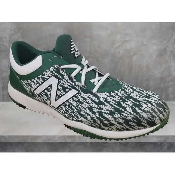 New Balance Baseball Shoes Turf  4040v5  Trainers Green White Men's Size 15D New