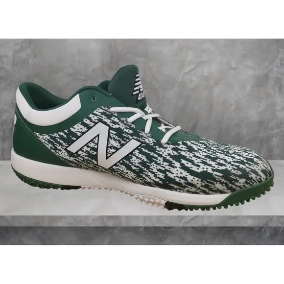 New Balance Baseball Shoes Turf  4040v5  Trainers Green White Men's Size 15D New