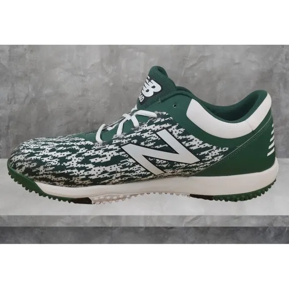New Balance Baseball Shoes Turf  4040v5  Trainers Green White Men's Size 15D New
