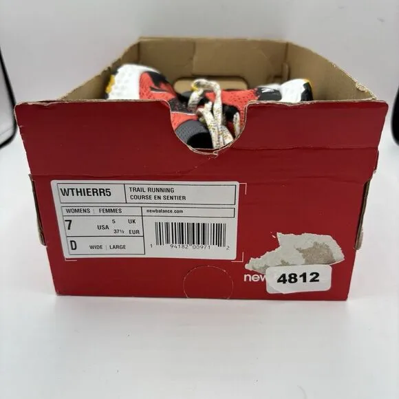 New Balance Fresh Foam Hierro v5 Womens 7 Toro Red Black Shoes Trail Sneakers
