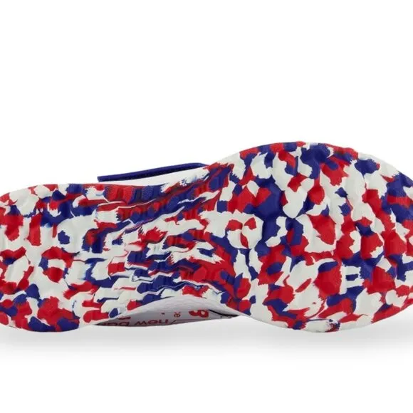 New Balance Lindor 1 Mens Baseball Turf Shoes White/Blue-Floral TLINDWB1 (NEW)