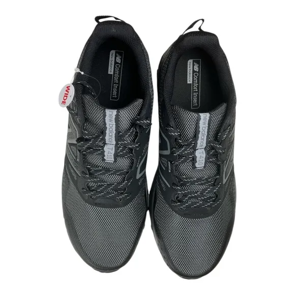 New Balance Men’s 410 V8 Trail Running Black Mesh Sneakers, Size 10M Extra Wide