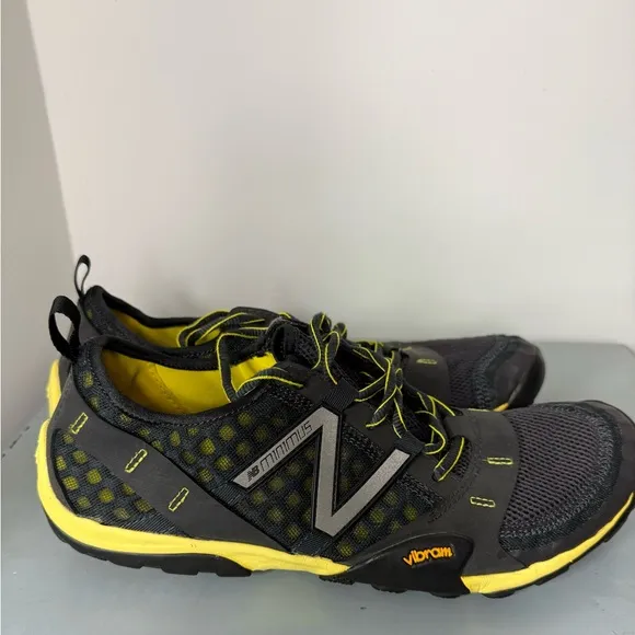 New Balance Mens Minimus 10 V1 Trail Running Black Yellow Shoes Sneakers Size 10