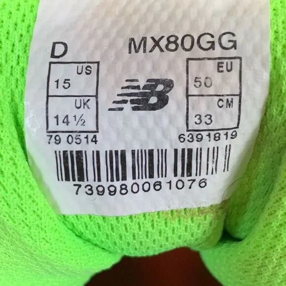 New Balance Men’s Size 15 MX80GG Trail Runner Shoes Mid Top Athletic Sneakers