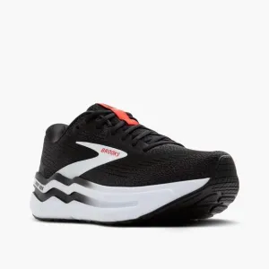 NEW BROOKS men's ghost max 2 shoes in 027 - black/white/fiery red
