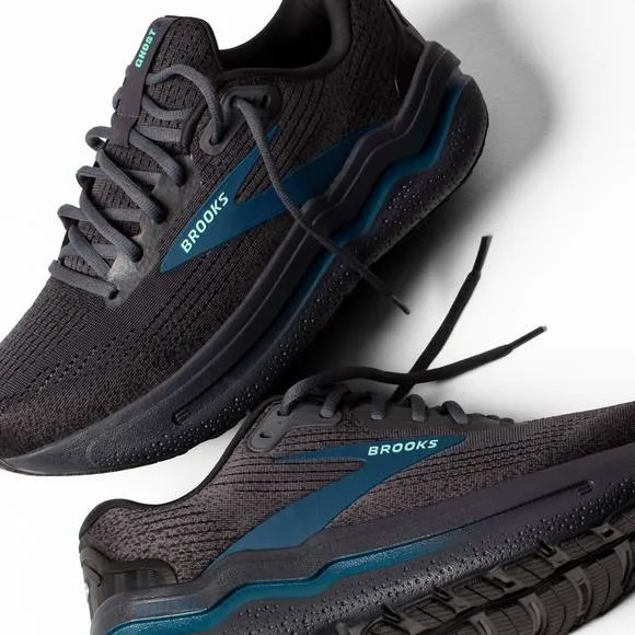 NEW BROOKS men's ghost max 2 shoes in 081 - ebony/cockatoo/blue sapphire