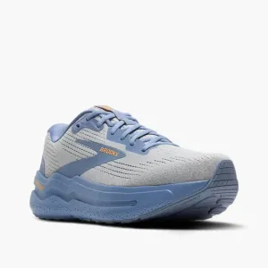 NEW BROOKS men's ghost max 2 shoes in 119 - oyster mushroom/blue/orange