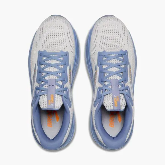 NEW BROOKS men's ghost max 2 shoes in 119 - oyster mushroom/blue/orange