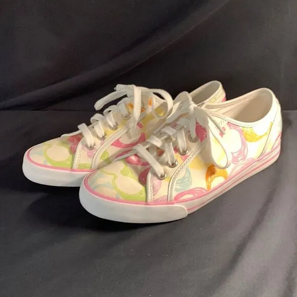 New Coach Multi Color logo Shoes Sneakers