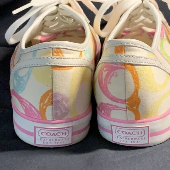New Coach Multi Color logo Shoes Sneakers