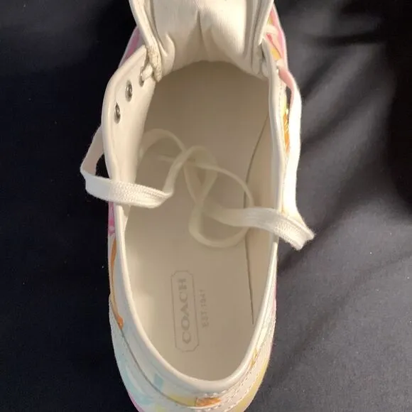 New Coach Multi Color logo Shoes Sneakers