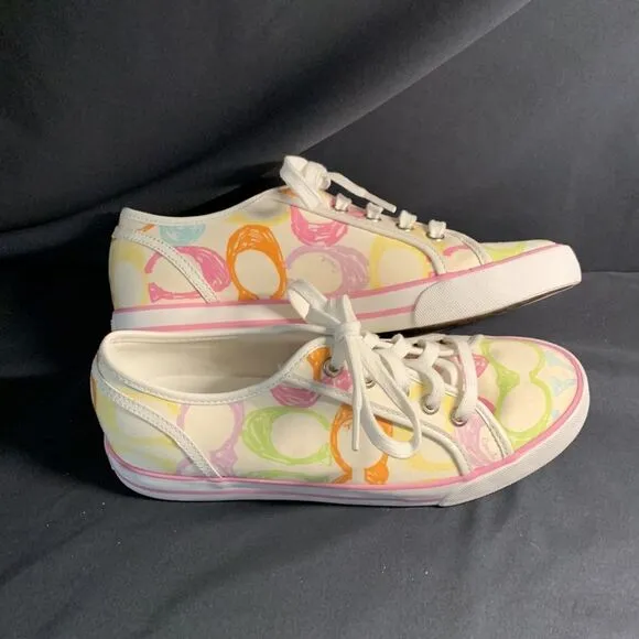 New Coach Multi Color logo Shoes Sneakers