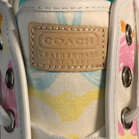 New Coach Multi Color logo Shoes Sneakers