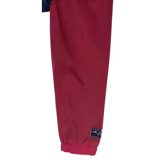 New England Patriots Men’s Hooded Windbreaker Jacket Small Blue Red NFL Apparel
