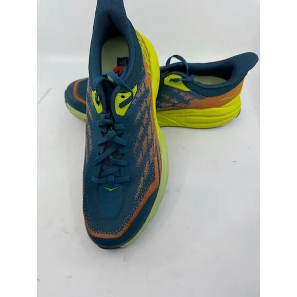 NEW Hoka Speedgoat 5 Trail Running Shoes Blue Coral/Evening Primrose Mens Sz 11
