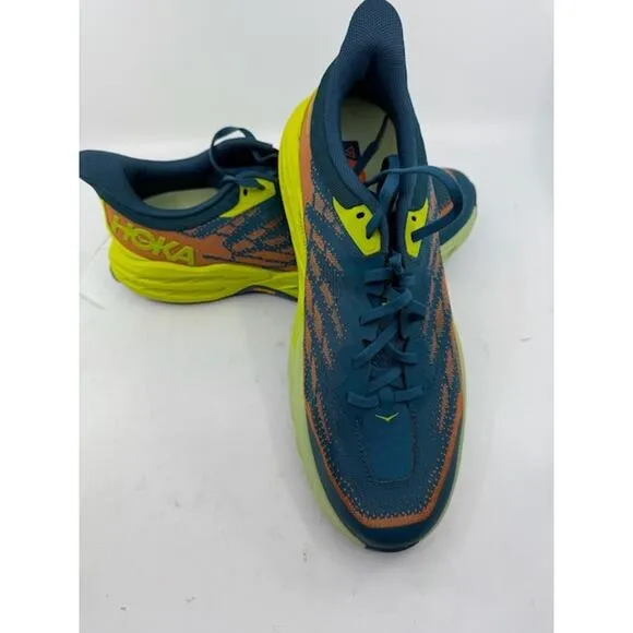 NEW Hoka Speedgoat 5 Trail Running Shoes Blue Coral/Evening Primrose Mens Sz 11