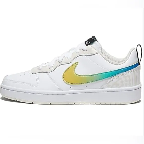 New in Box Athentic Youth Nike Multi Color Court Borough Low Basketball Shoes