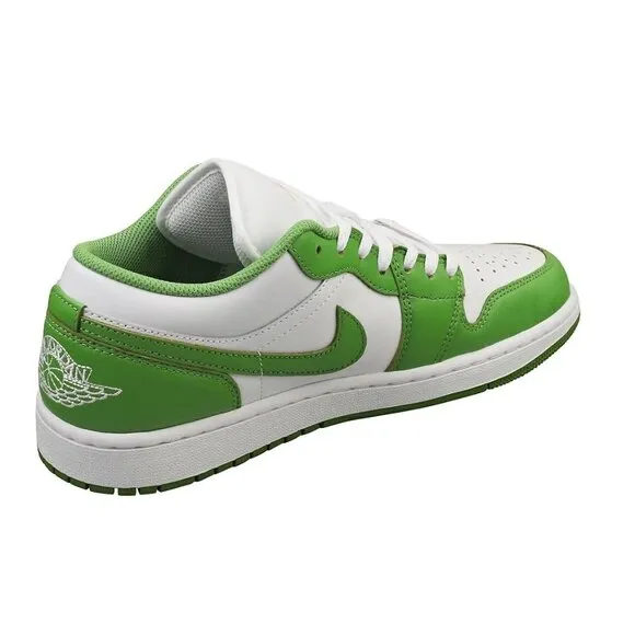 New Jordan Men's 1 Low SE White/Chlorophyll-Lightening (HF4823 100) Size 10