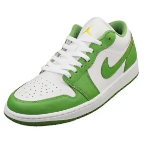 New Jordan Men's 1 Low SE White/Chlorophyll-Lightening (HF4823 100) Size 10