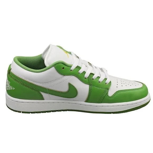 New Jordan Men's 1 Low SE White/Chlorophyll-Lightening (HF4823 100) Size 10